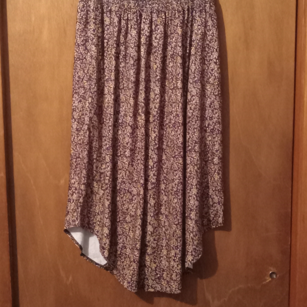 Anrabess Elegant Asymmetrical  Floral Skirt